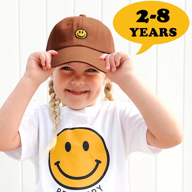 SONMONY Store Smile Face Toddler Baseball Cap Boy Baseball Hats Kids Washed Funny Hats Adjustable Cute Caps for 3-12 Years… - Image 2